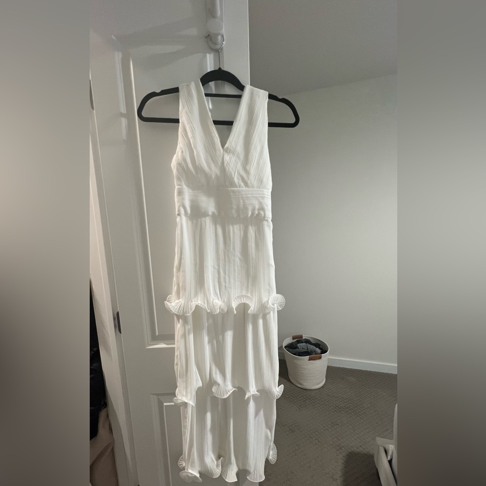 Claude white kain dress